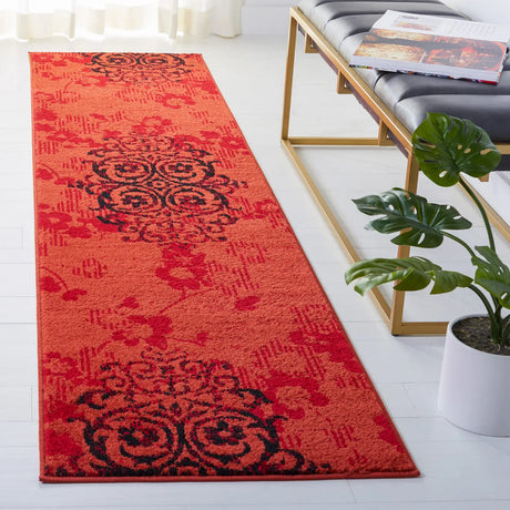 Safavieh Adirondack 2'-2" x 9'-0" Rug in Red / Black