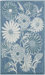 Nourison Aloha ALH33 Machine Made Blue Rug