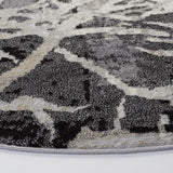Safavieh Jasper 100 6'-7" x 6'-7" Rug in Black / Ivory