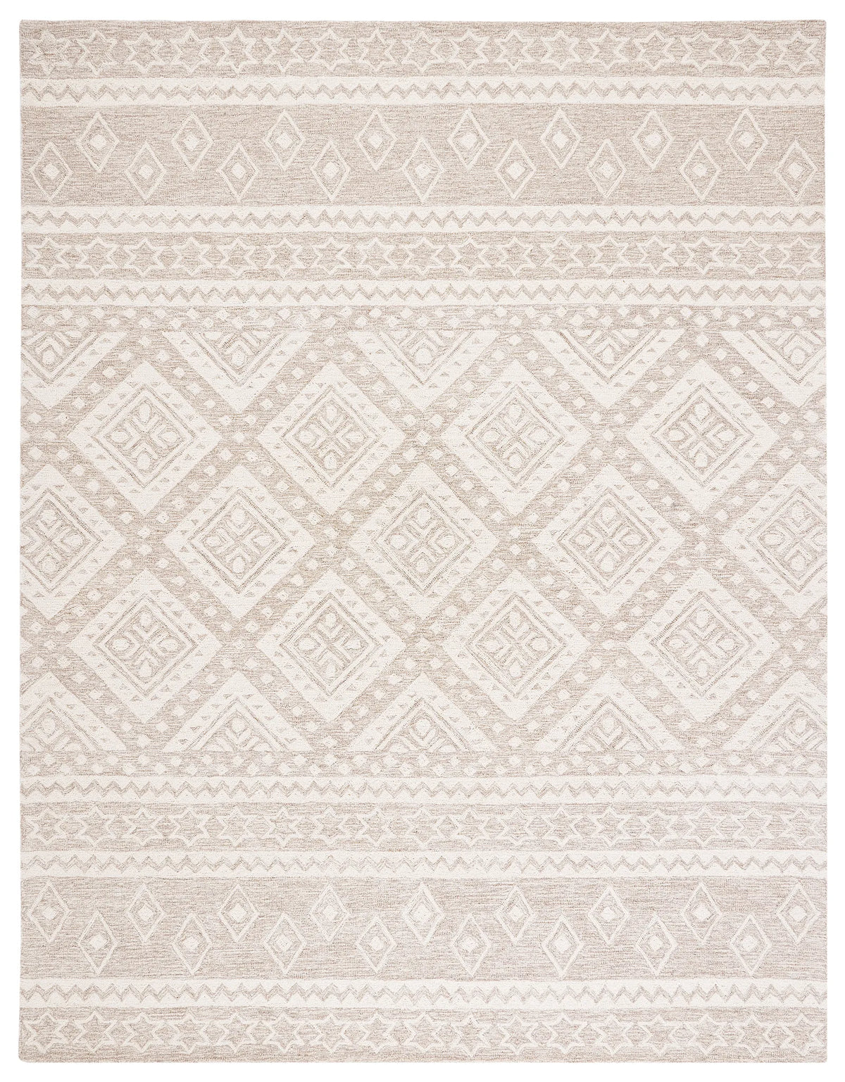Safavieh Micro-Loop 10'-0" x 14'-0" Rug in Beige / Ivory