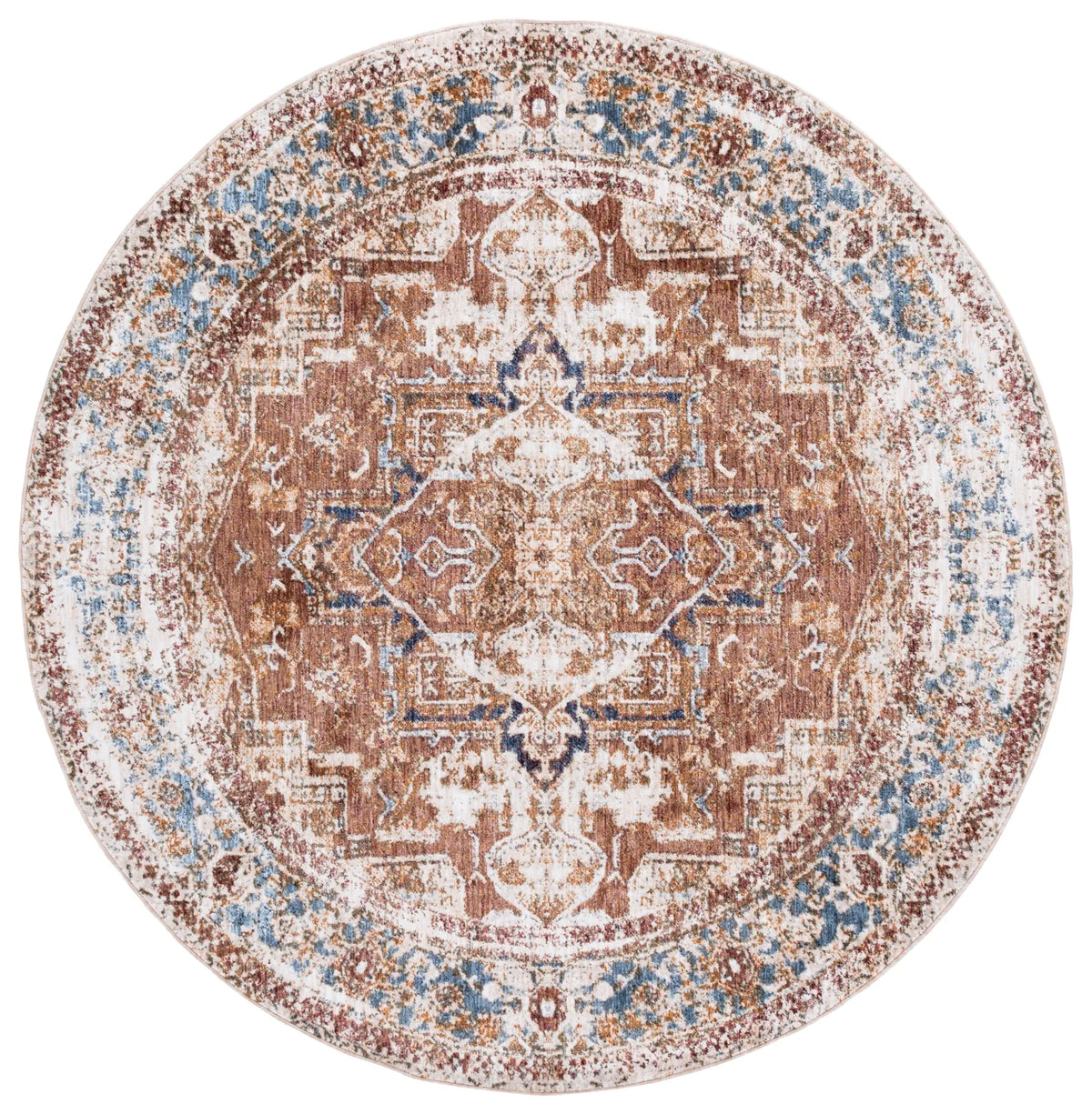 Safavieh Vintage Oushak 6'-7" x 6'-7" Rug in Beige / Ivory
