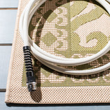 Safavieh Courtyard 6'-7" x 9'-6" Rug in Natural / Olive
