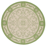 Safavieh Courtyard 6'-7" x 6'-7" Rug in Natural / Olive