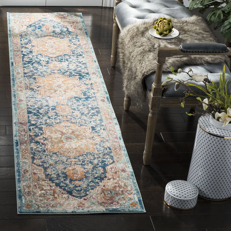 Safavieh Aria 2'-0" x 8'-0" Rug in Blue / Beige