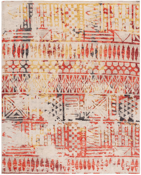 Safavieh Samarkand 10'-0" x 14'-0" Rug in Red / Ivory