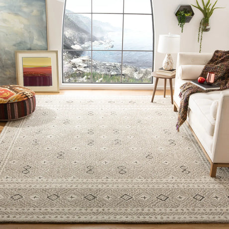 Safavieh Micro-Loop 10'-0" x 14'-0" Rug in Grey / Ivory