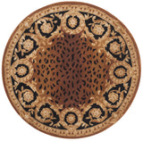 Safavieh Naples 4'-0" x 4'-0" Rug in Black / Gold