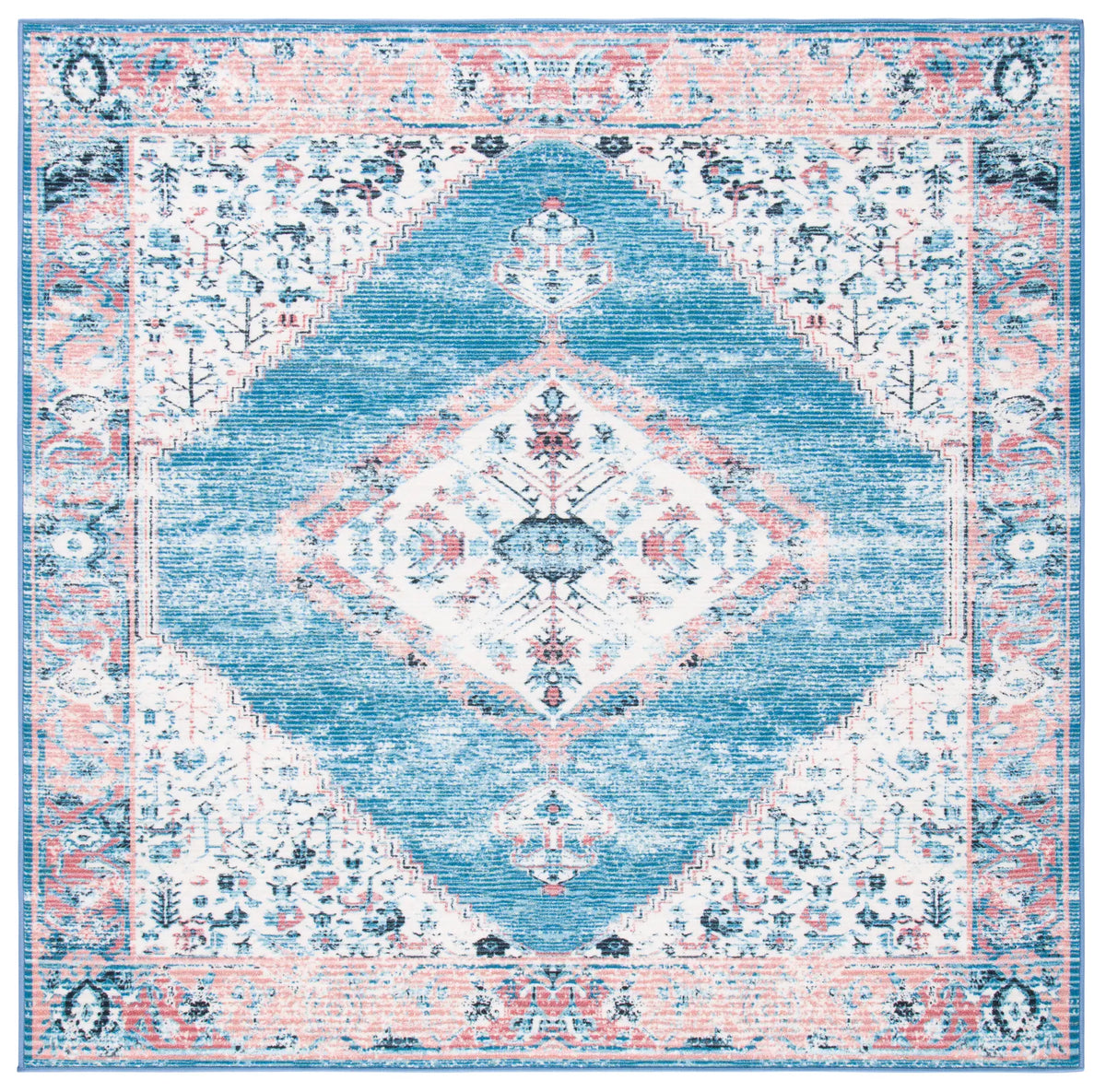 Safavieh Journey 6'-7" x 6'-7" Rug in Ivory / Blue