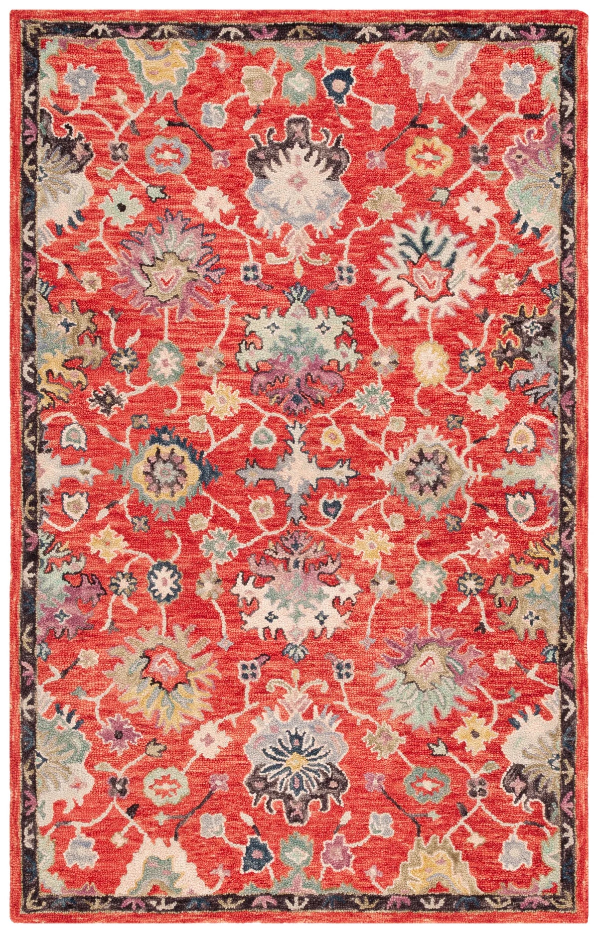 Safavieh Blossom 4'-0" x 6'-0" Rug in Red / Ivory