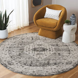 Safavieh Vintage Tabriz 6'-7" x 6'-7" Rug in Grey / Charcoal