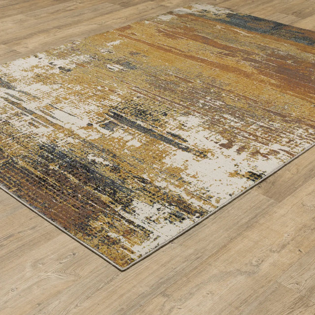 Oriental Weavers Sphinx Caravan 8020X Gold/ Beige Rugs - angle detail
