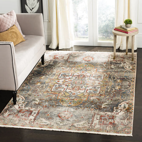 Safavieh Vintage Persian 4'-0" x 6'-0" Rug in Charcoal / Olive