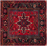 Safavieh Vintage Hamadan 6'-7" x 6'-7" Rug in Red / Multi
