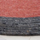 Safavieh Braided 5'-0" x 5'-0" Rug in Red / Black