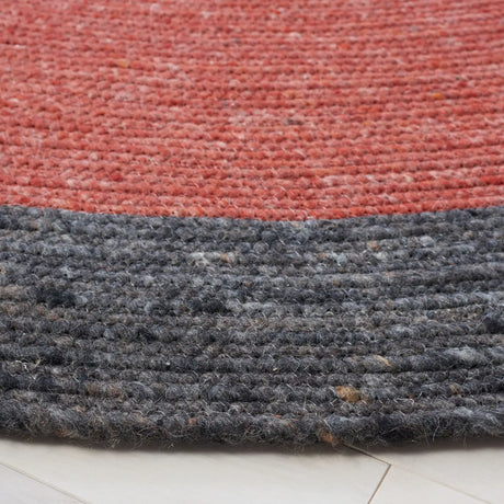 Safavieh Braided 5'-0" x 5'-0" Rug in Red / Black