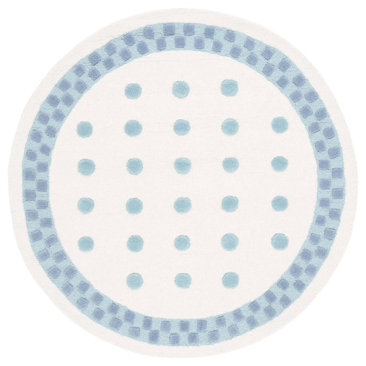 Safavieh Safavieh Kids 5'-0" x 5'-0" Rug in Ivory / Blue