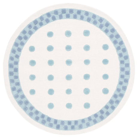 Safavieh Safavieh Kids 5'-0" x 5'-0" Rug in Ivory / Blue