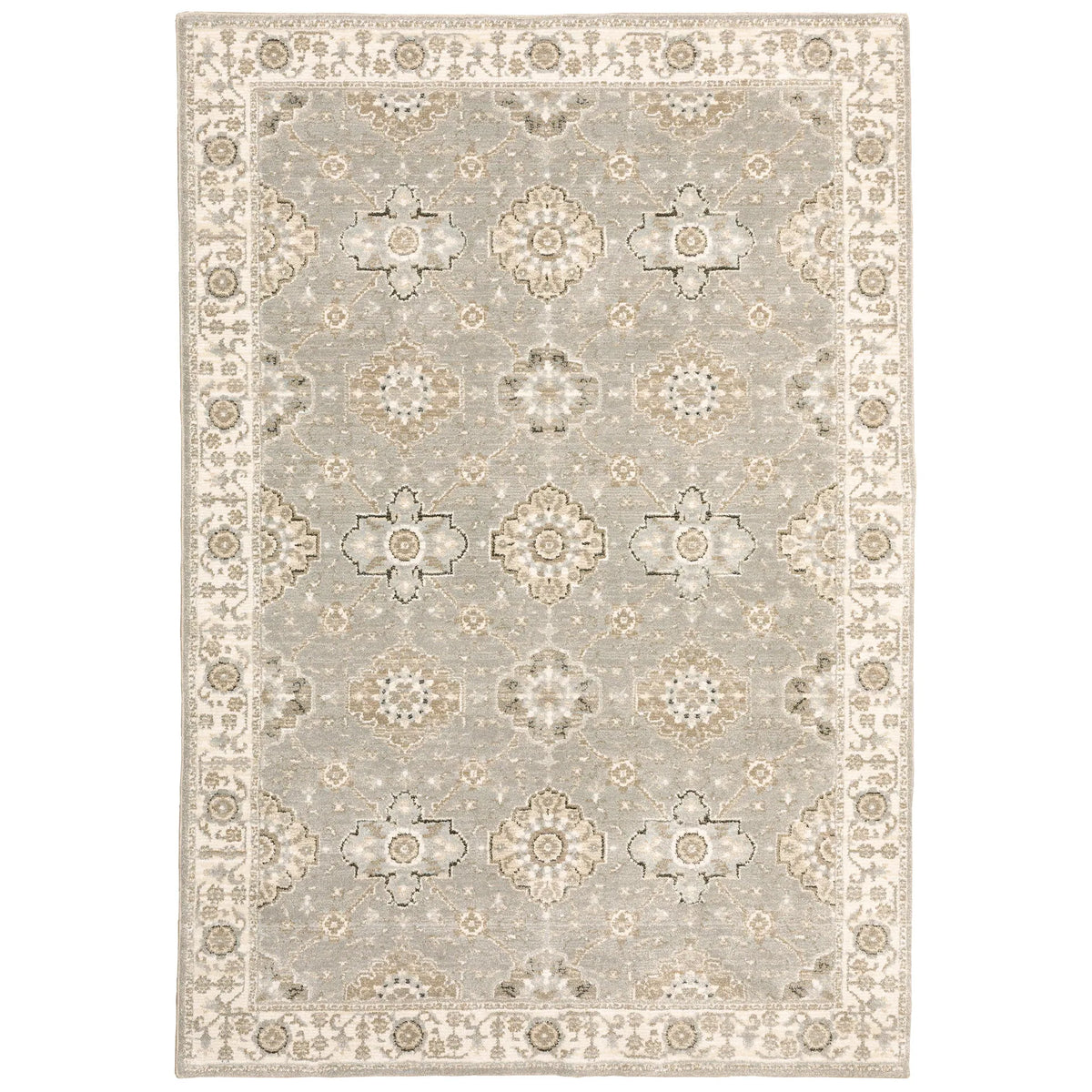 Oriental Weavers Sphinx Andorra 8929H Grey / Ivory Rugs - main flat