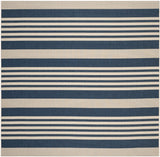 Safavieh Courtyard 6'-7" x 6'-7" Rug in Navy / Beige
