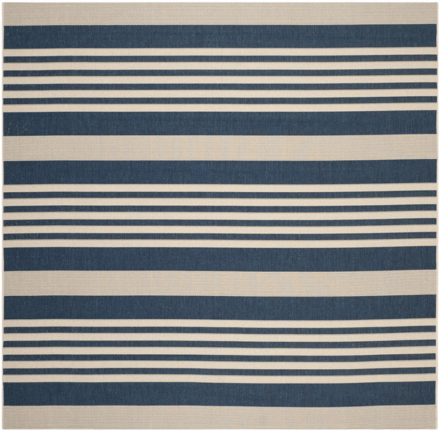Safavieh Courtyard 6'-7" x 6'-7" Rug in Navy / Beige
