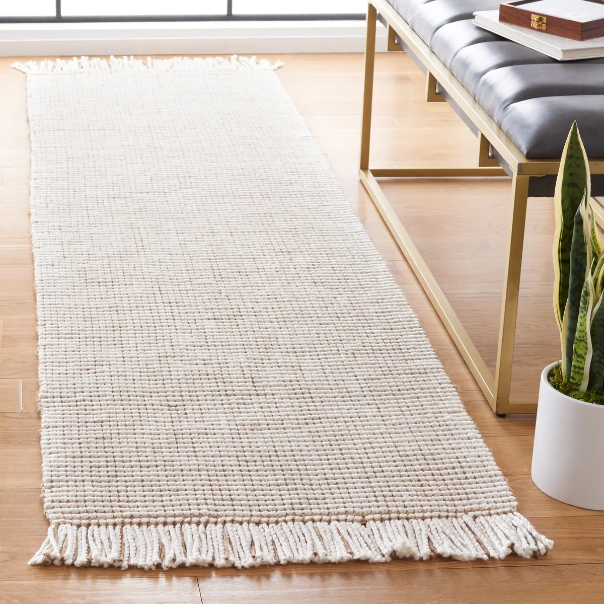 Safavieh Natural Fiber 2'-3" x 8'-0" Rug in Ivory / Natural
