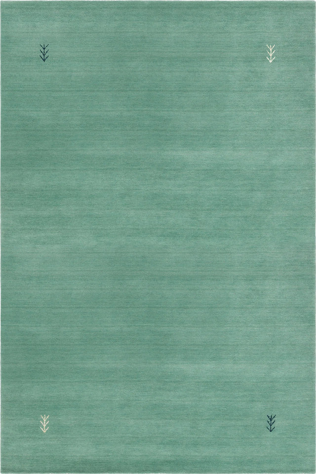 Chandra Bonita BON-56100 Green rug, flat view