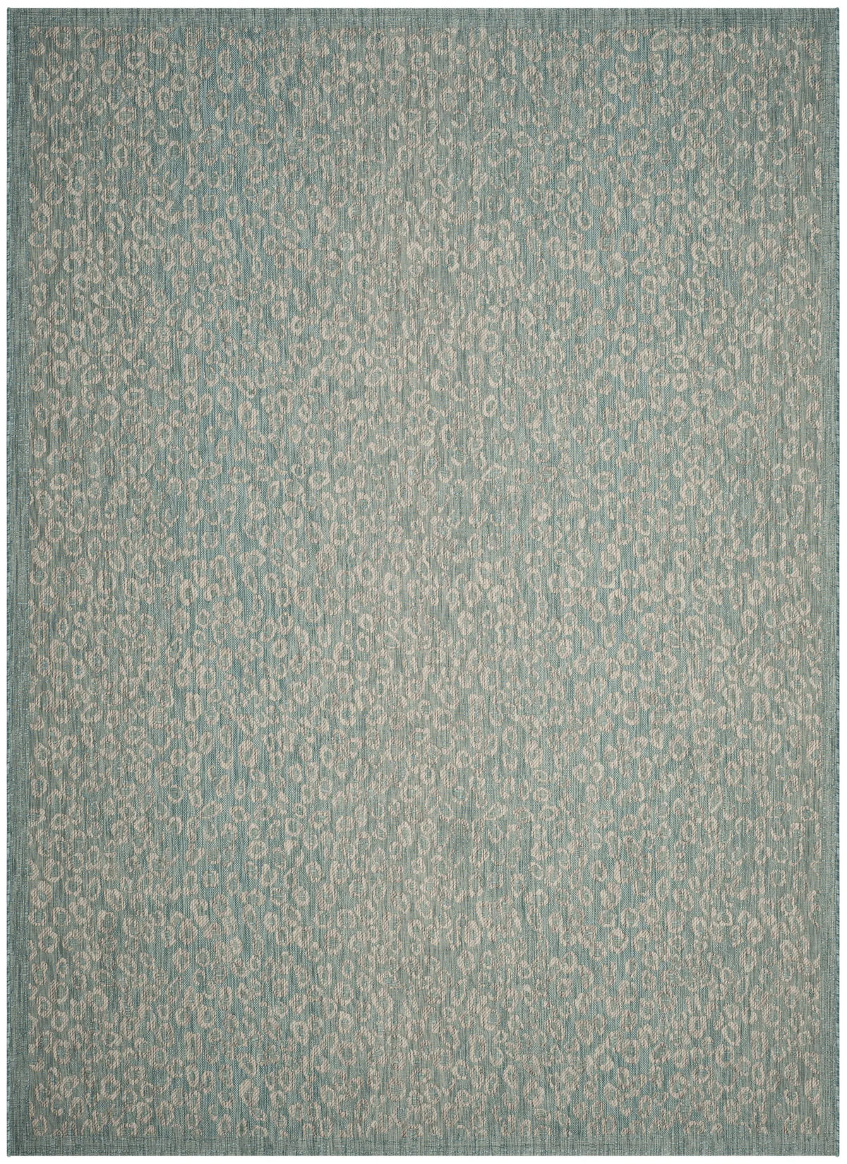 Safavieh Courtyard 6'-7" x 9'-6" Rug in Aqua / Grey