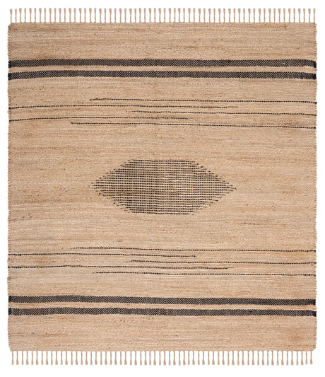 Safavieh Natural Fiber 7'-0" x 7'-0" Rug in Black / Natural