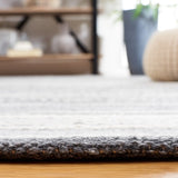 Safavieh Striped Kilim 4'-0" x 6'-0" Rug in Charcoal / Ivory