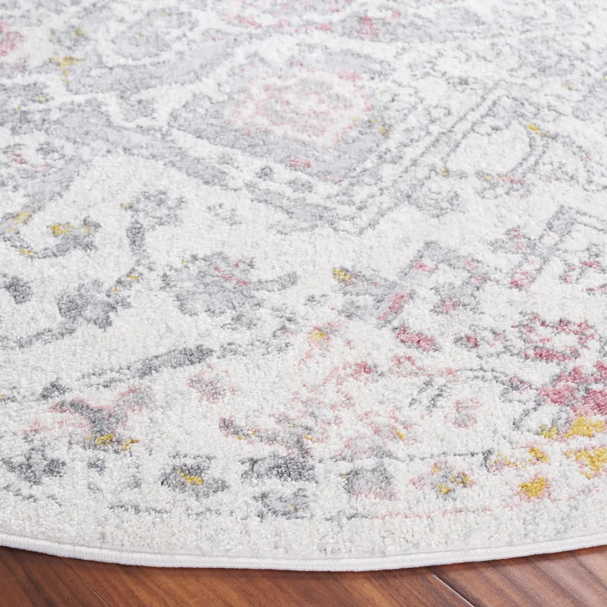 Safavieh Layla 6'-7" x 6'-7" Rug in Ivory Grey / Pink
