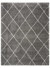 Safavieh Moroccan Fringe Shag 8'-0" x 10'-0" Rug in Grey / Ivory