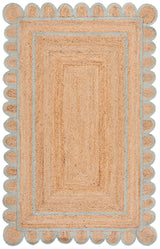 Safavieh Natural Fiber 4'-0" x 6'-0" Rug in Natural / Light Blue