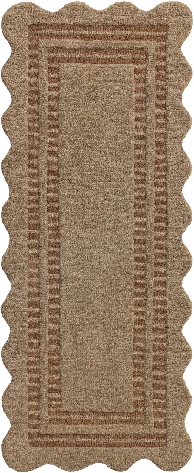 Chris Loves Julia x Loloi Scottie SCO-01 Mocha / Clay Rug - runner flat