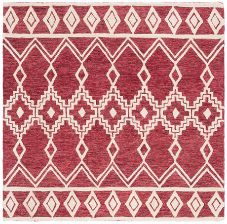 Safavieh Abstract 6'-0" x 6'-0" Rug in Red / Ivory
