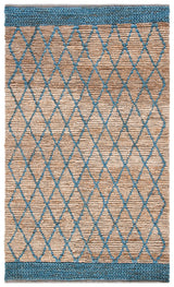 Safavieh Natural Fiber 4'-0" x 6'-0" Rug in Natural / Navy