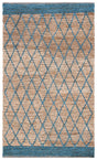 Safavieh Natural Fiber 4'-0" x 6'-0" Rug in Natural / Navy