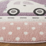 Safavieh Carousel Kids 100 6'-7" x 6'-7" Rug in Grey / Pink