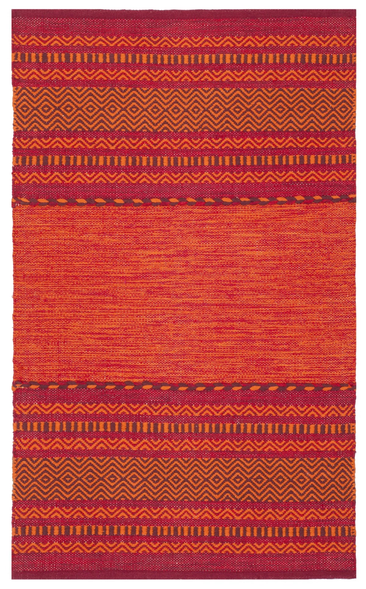 Safavieh Montauk 2'-6" x 4'-0" Rug in Orange / Red
