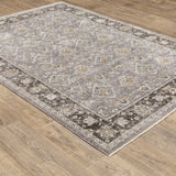 Oriental Weavers Sphinx Maharaja 091E1 Grey/Blue Rugs - angle detail