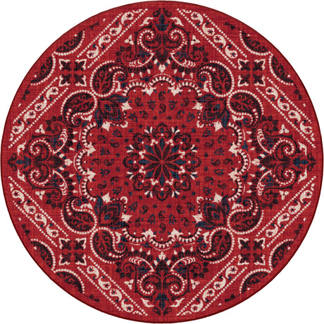 American Dakota Kerchief Rodeo Red Rug