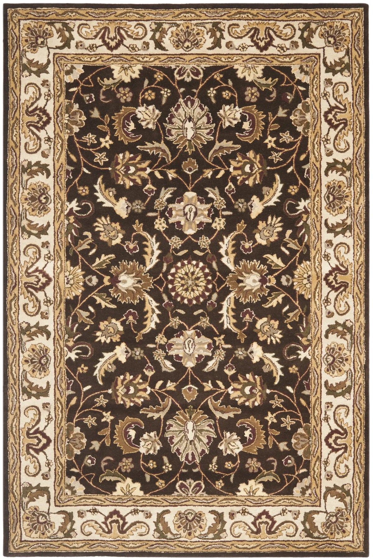 Safavieh Royalty 4'-0" x 6'-0" Rug in Chocolate / Beige