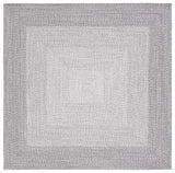 Safavieh Braided 6'-0" x 6'-0" Rug in Grey
