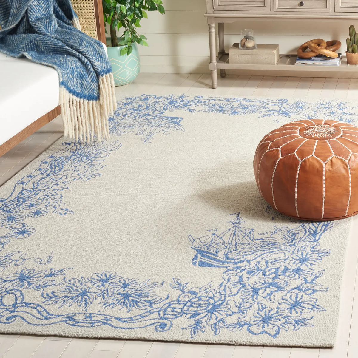 Safavieh Chelsea 4'-0" x 6'-0" Rug in Blue / Grey