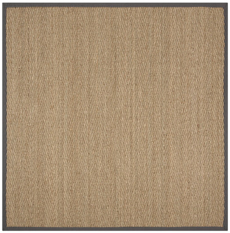 Safavieh Natural Fiber 6'-0" x 6'-0" Rug in Natural / Dark Grey