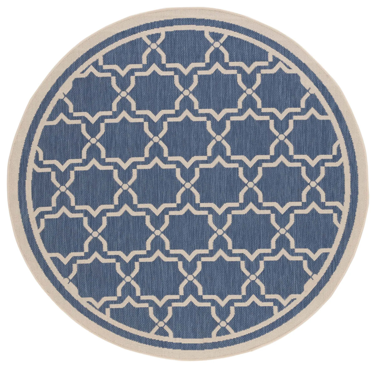 Safavieh Courtyard 5'-3" x 5'-3" Rug in Blue / Beige