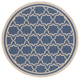 Safavieh Courtyard 5'-3" x 5'-3" Rug in Blue / Beige
