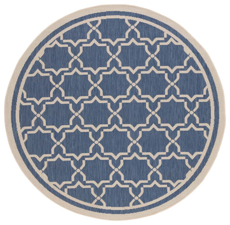 Safavieh Courtyard 5'-3" x 5'-3" Rug in Blue / Beige