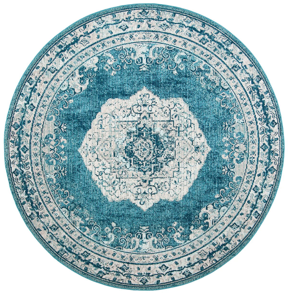 Safavieh Crystal 7'-0" x 7'-0" Rug in Beige / Dark Teal