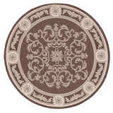 Safavieh Courtyard 6'-7" x 6'-7" Rug in Chocolate / Natural