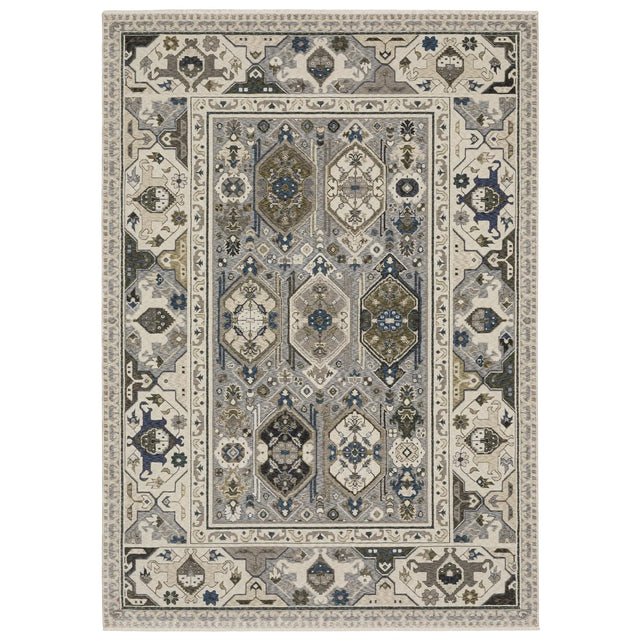 Oriental Weavers Sphinx HASTINGS HA04U Ivory Geometric Rugs - main flat